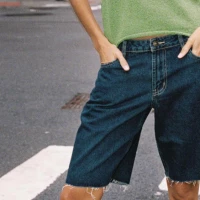 Cult Classic Longline Denim Shorts Vintage Wash