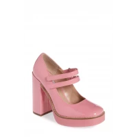 Steve Madden Twice Mary Jane Platform Pump in Pink Patent at Nordstrom
