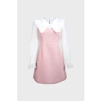 Pale Violet Red Patchwork Mini Dress