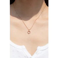 Rhinestone Heart Necklace