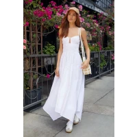 Cutout Handkerchief Maxi Dress