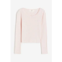 Lace-trimmed Pointelle Jersey Top