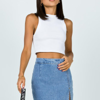 The Lola Mini Skirt Denim Blue