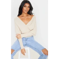 Stone Wrap Off The Shoulder Sweatshirt