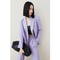 Wool Blend Asymetric Wrap Tailored Jacket | Karen Millen