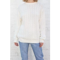 Brianna Cotton Cable Knit Sweater