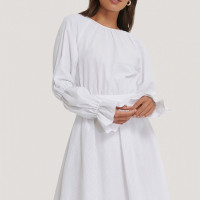 Seersucker Open Back Dress