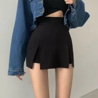 Side-Slit Mini Pencil Skirt