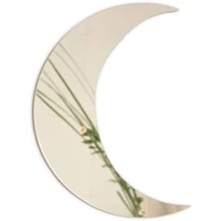 Amazon.com: Crescent Moon Mirror - Wall Decor with Chic Boho Aesthetic for Urban Living Room Apartment Bedroom or Home - Durable Lightweight and Safe Acrylic - Moon Decor - 13.25inch x 9.5inch : Home &amp; Kitchen