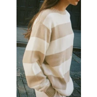 Brianna Cotton Thick Stripe Sweater