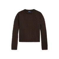 Cable-Knit Cropped Wool-Cashmere Sweater