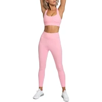 High Waisted Yoga Leggings with Stretch Sports Bra