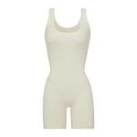 SKIMS Cotton Rib Onesie - White - Size 4XL