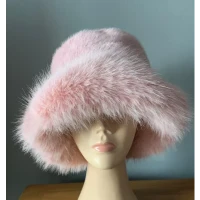 Pink SMALL Fit Oversized Brim Cropped Top FAUX Fur Fluffy Furry Bucket Hat Winter Autumn on Trend Fuzzy Plush Hat Adjustable - Etsy Canada