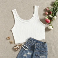 Solid Crop Tank Top