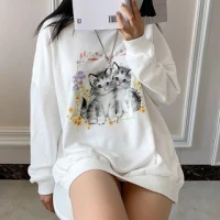 Thetis Cat Print Sweatshirt | YesStyle