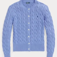 Cable-Knit Cotton Crewneck Cardigan | Ralph Lauren