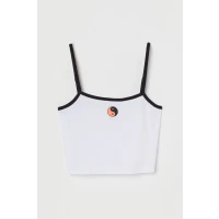 H & M - Crop Tank Top - White