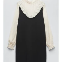 CONTRASTING KNIT DRESS