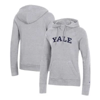 Womens Heathered Gray Yale Bulldogs Arch Pullover Hoodie