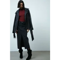 Rib-knit Mock Turtleneck Top