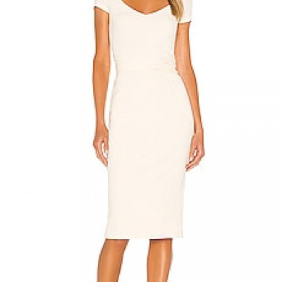 Lovers + Friends Sophia Midi Dress in Ivory | REVOLVE