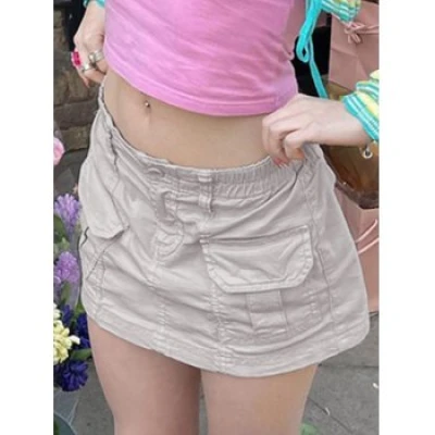 Cargo Pocket Micro Mini Skirt