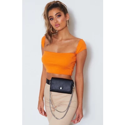Dionne Square Neck Crop Orange