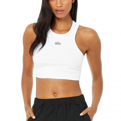 Aspire Tank Top in White/Black