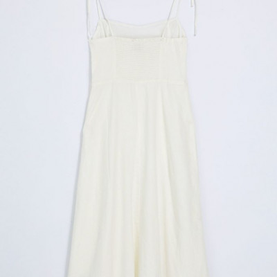 Loredana Linen Tie-Shoulder Dress