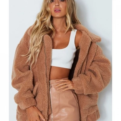 Downtown Teddy Jacket Camel