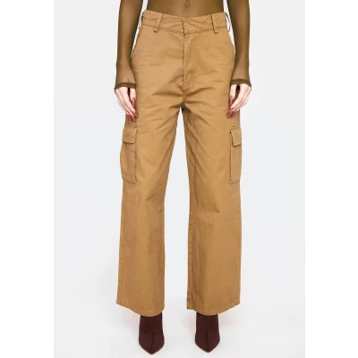 Carpenter Pants With Cargo Pockets - Brown