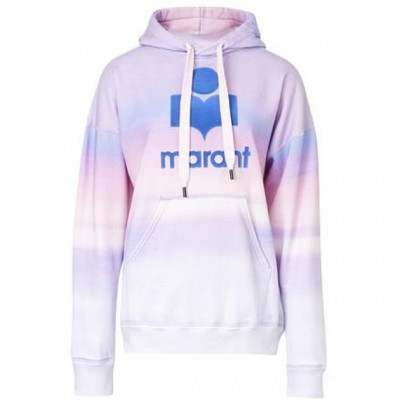 Ãƒâ€°toile Isabel Marant Blue Mansel Tie Dye Logo Jersey Hoodie