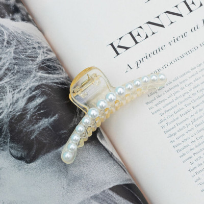 Channeling Chanel Hair Clip/Claw In Pearl Dainty