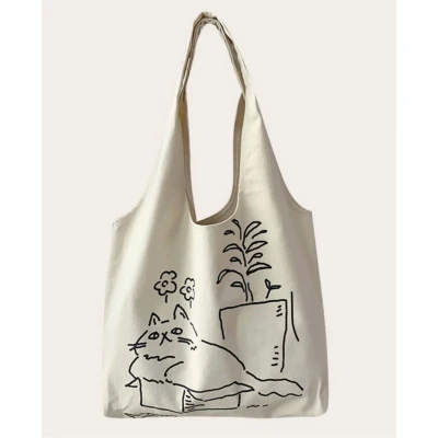 Cartoon graphic shopping bag