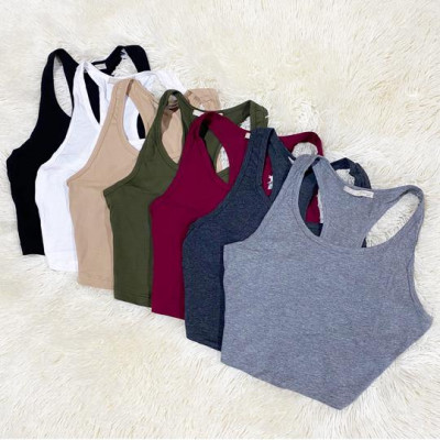 Cotton Racerback Crop Top
