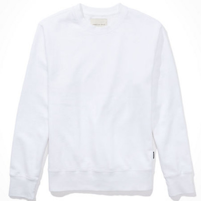 AE Super Soft Fleece Crew Neck Sweatshirt Mens White