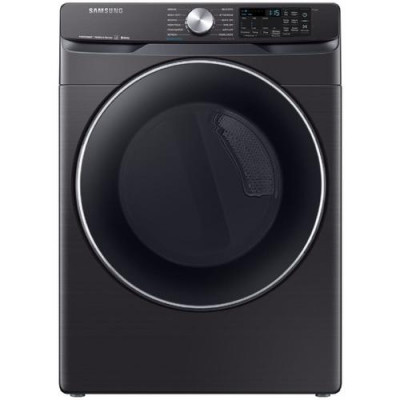 Smart 7.5-cu ft Stackable Steam Cycle Electric Dryer (Fingerprint Resistant Black Stainless Steel)