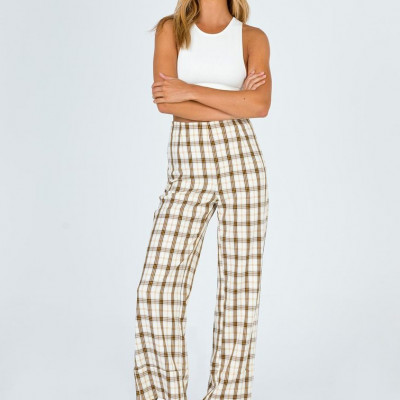 Euros Pants Yellow Check