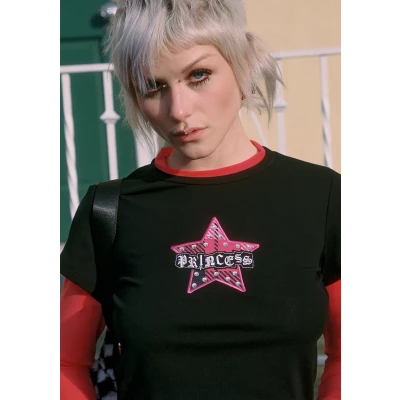 Princess Sprint To The Stars Layered Crop Tee