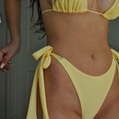 Pale Yellow Bikini Top