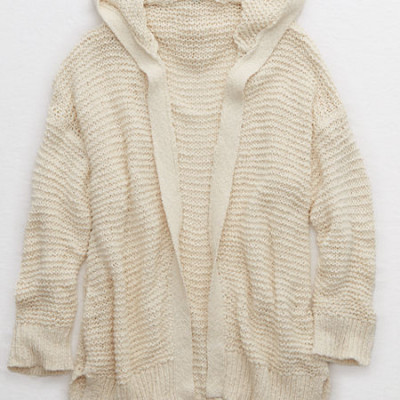 Aerie Hooded Cardigan Womens Natural