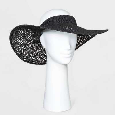 Womens Open Weave Visor Hats - A New Day Black One