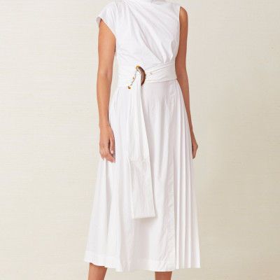 FIA MIDI DRESS - WHITE