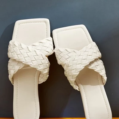 Premium Braided Cross Strap Sliders