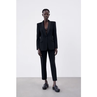 Velvet Shawl Collar Blazer - Tuxedo Jacket