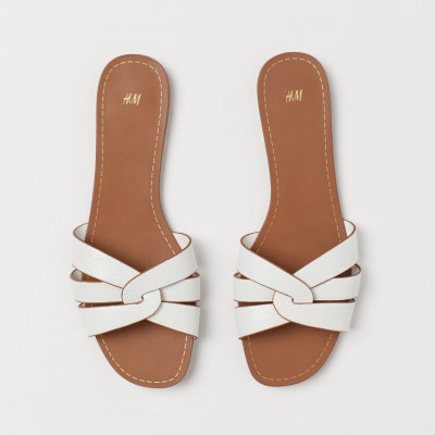 Slides - Cream/crocodile-patterned - Ladies | H&M US