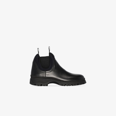 Prada Black leather Chelsea boots