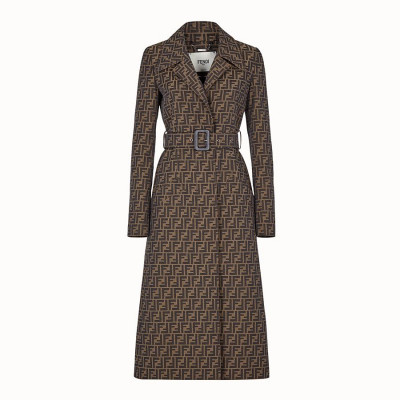 Brown Canvas Trench Coat