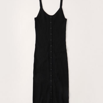 Womens Button-Down Sweater Midi Dress | Womens Dresses & Jumpsuits | Abercrombie.com